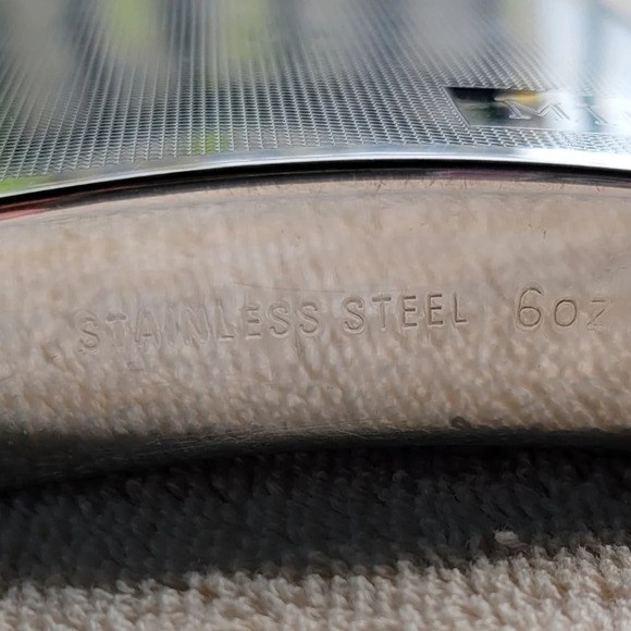 Stainless Steel Flask Mid-century  6 oz engraved initials MRC - Picture 10 of 14